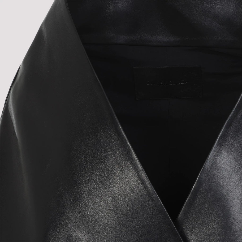Balenciaga Women's Leather Jacket in Black
