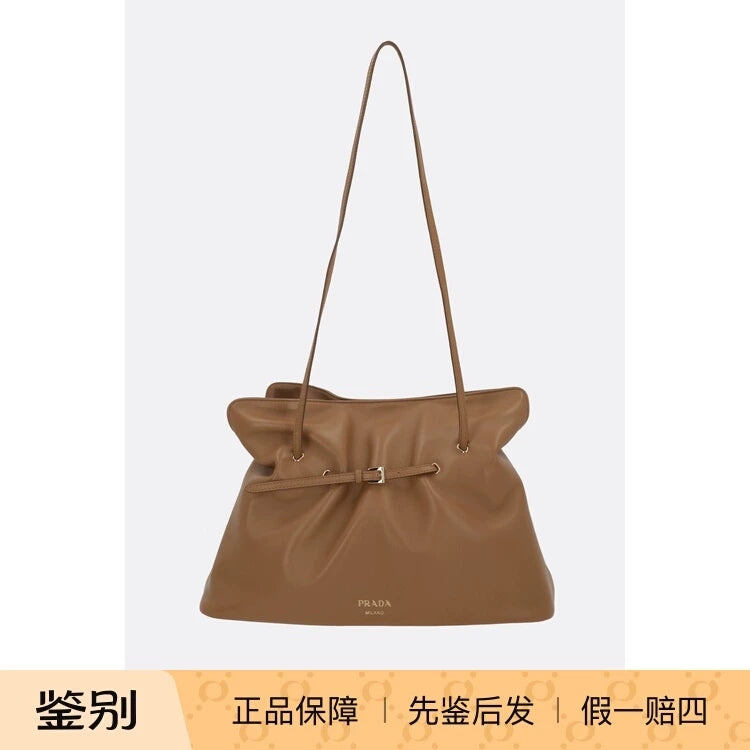 Prada Women's Dada Large Shoulder Bag in Brown