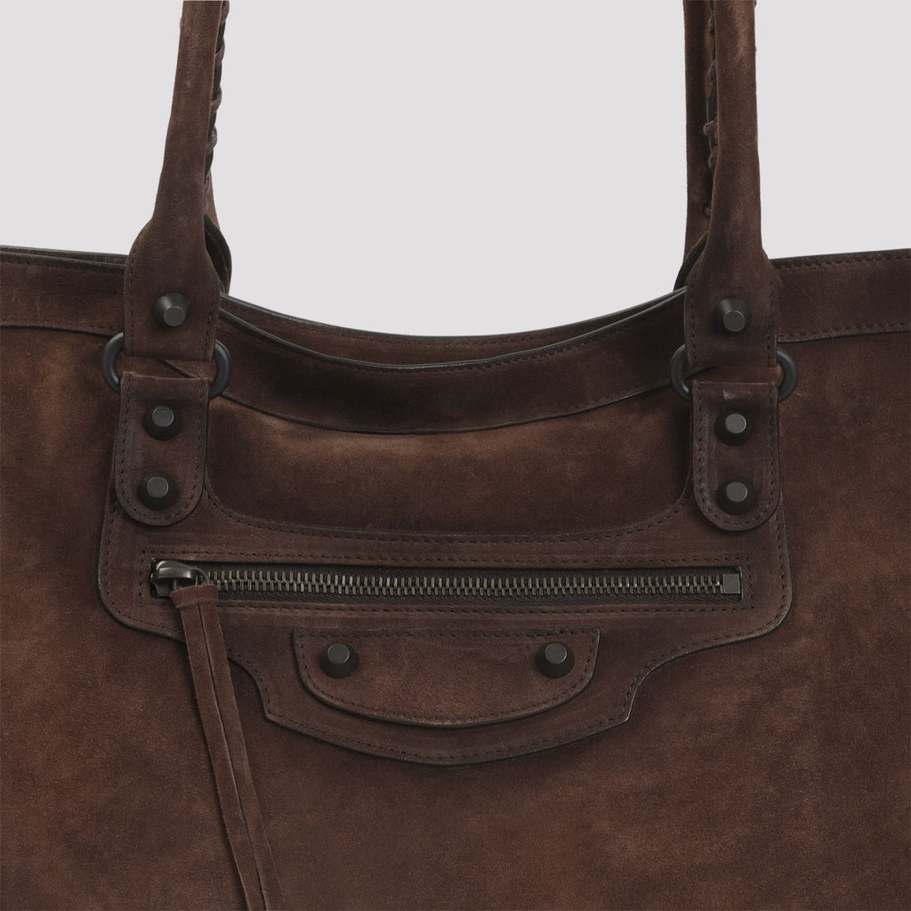 Balenciaga Men's Le City Large Handbag in Brown