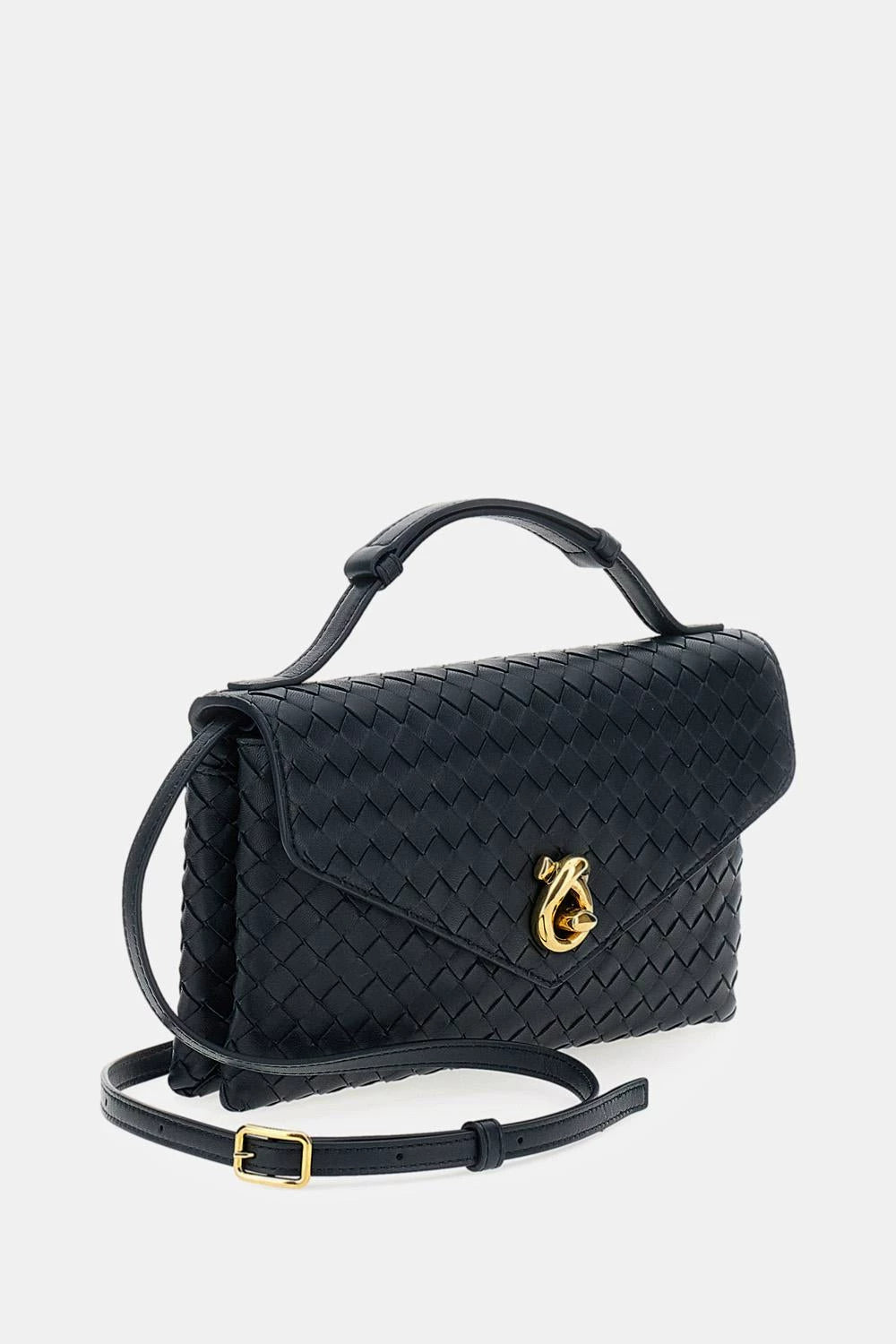 Bottega Veneta Women's Knot Lock Bv Shoulder Bag in Blue