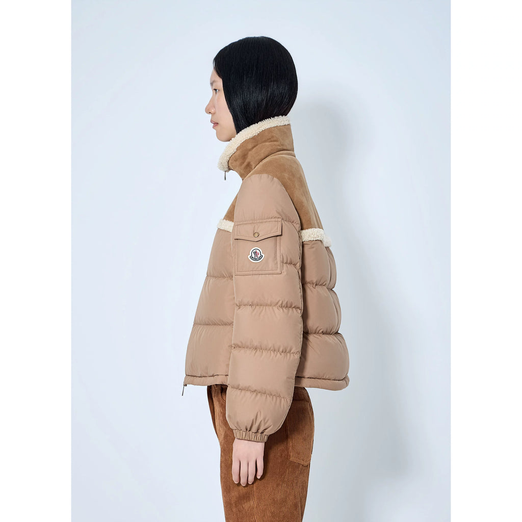 Moncler Women's Aurore Down Jacket in Beige