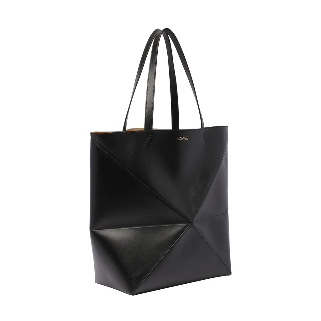 Loewe Men's Puzzle Fold Tote Large Bag in Black