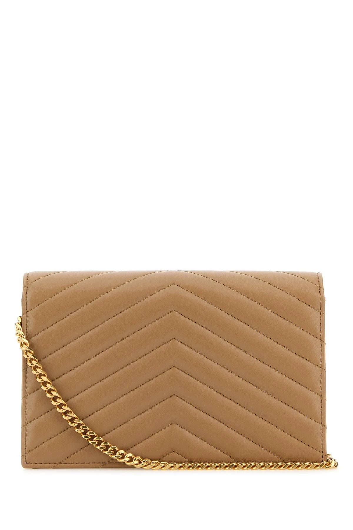 Saint Laurent Women's YSL Envelope Mini Bag in Camel