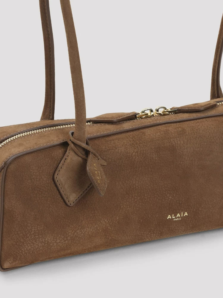 Alaia Women's Teckel Medium Shoulder Bag in Brown