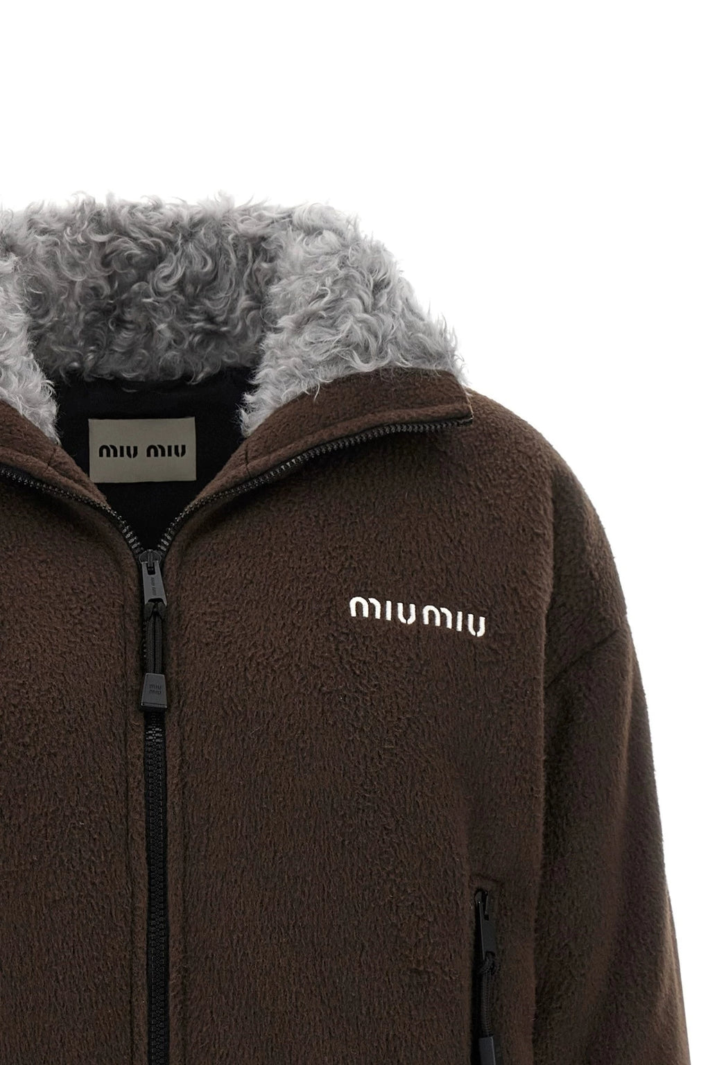 Miu Miu Women's Down Jacket in Brown