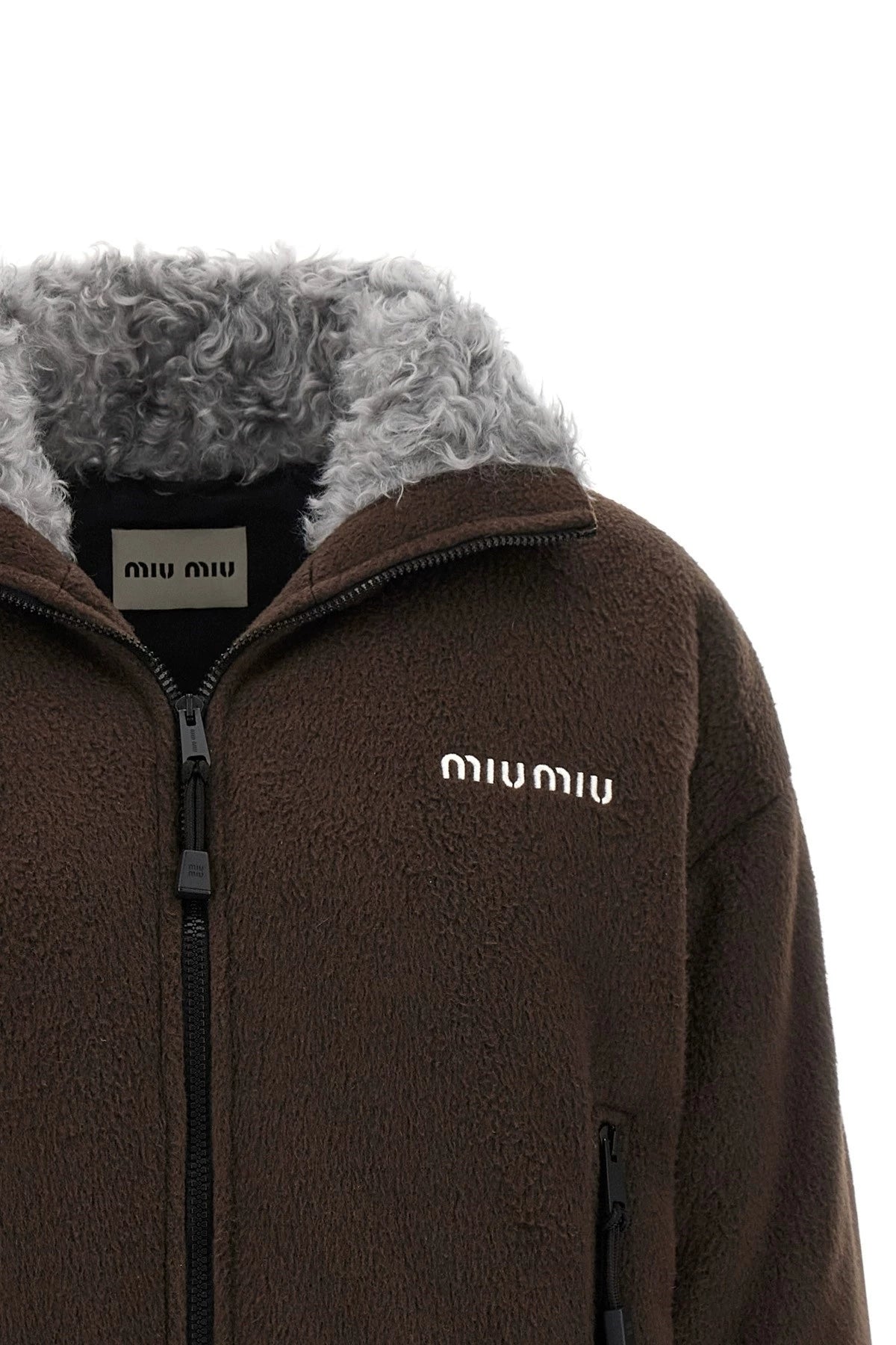 Miu Miu Women's Down Jacket in Brown
