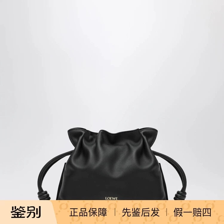 LOEWE Women's Mini Flamenco Shoulder Bag in Black