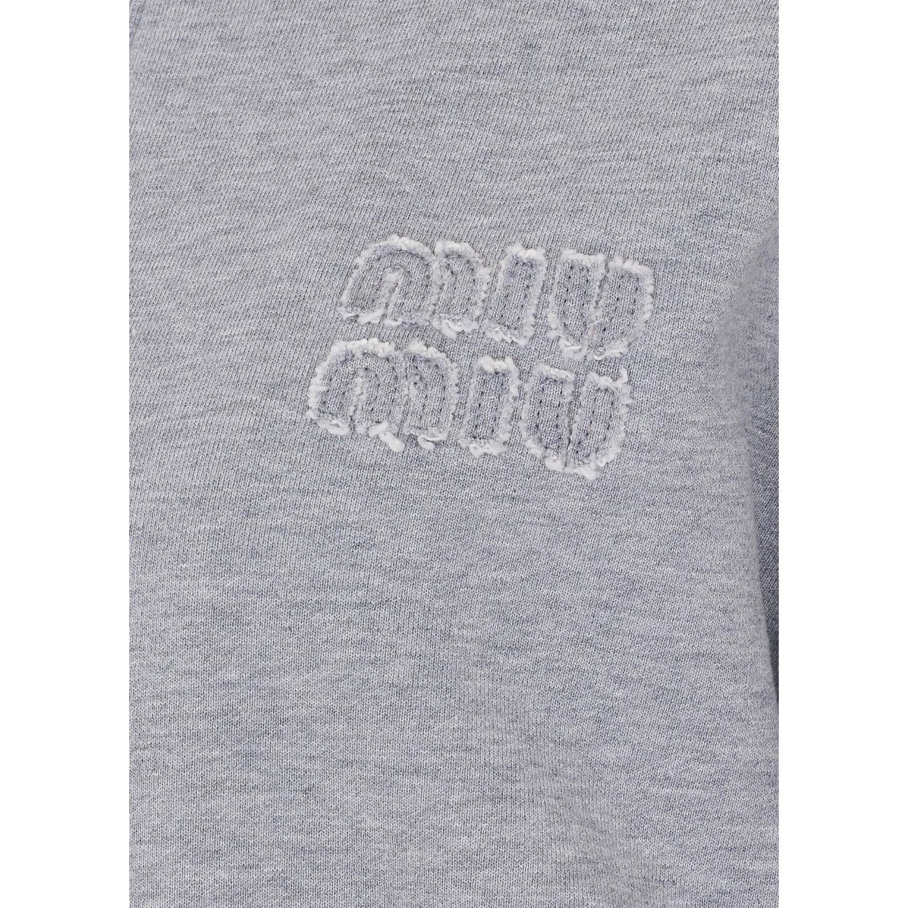 Miu Miu Women's Logo Hoodie in Grey