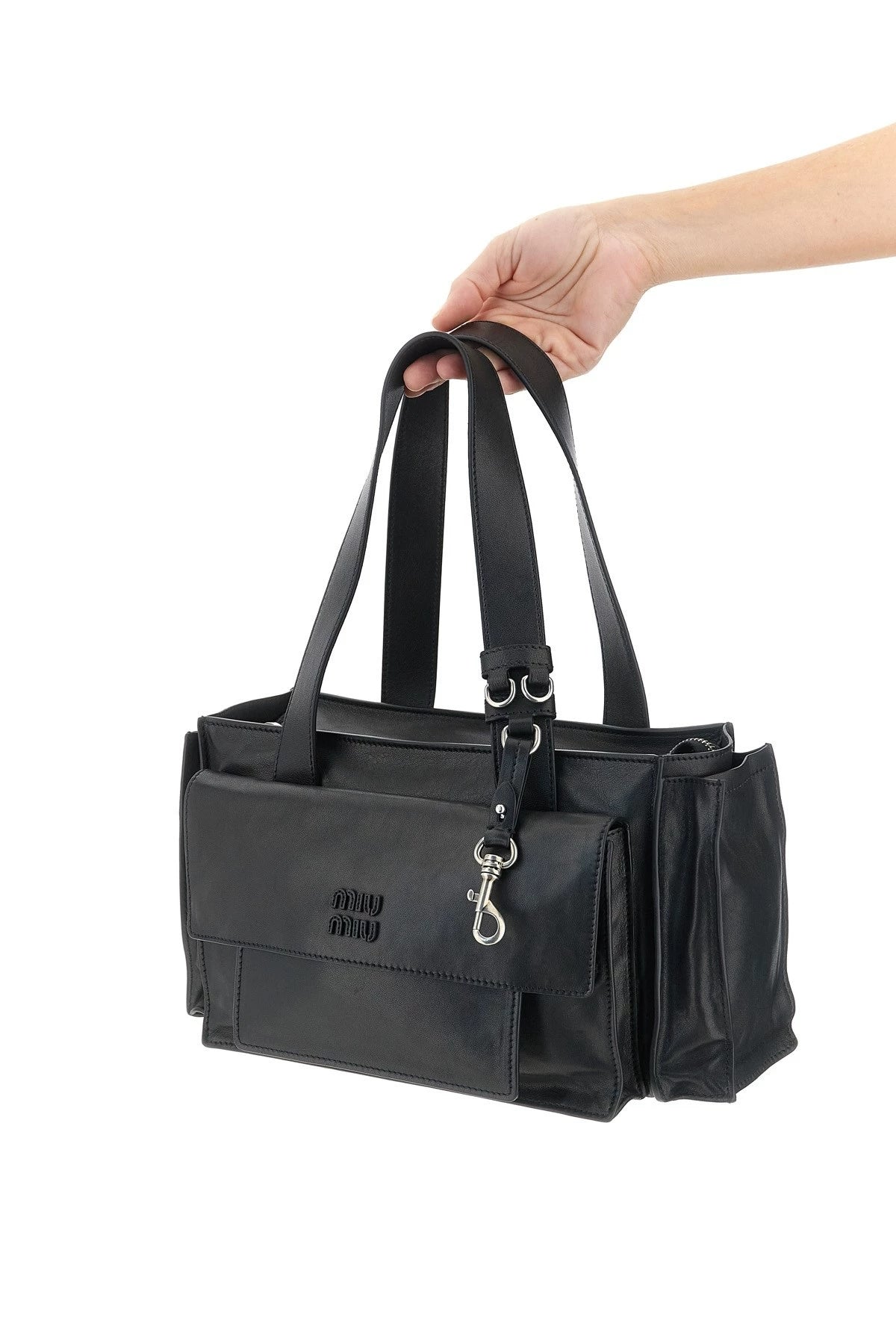 Miu Miu Utilitaire Small Shoulder Bag in Black