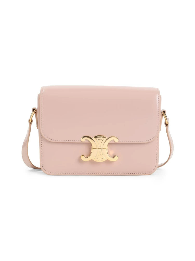 Celine Women's Teen Triomphe Small Shoulder Bag in Soft Peach