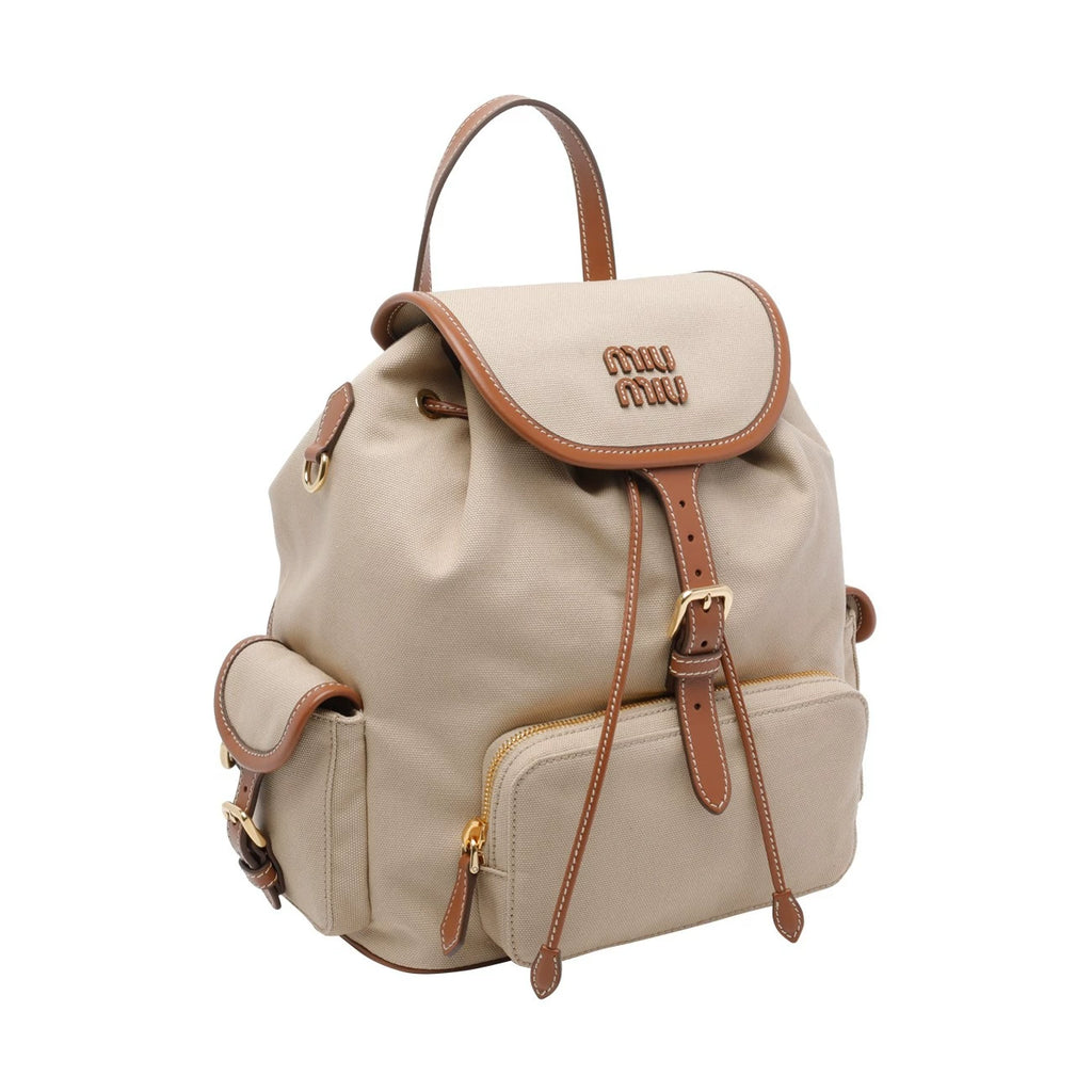 Miu Miu Women's Small Backpack in Beige