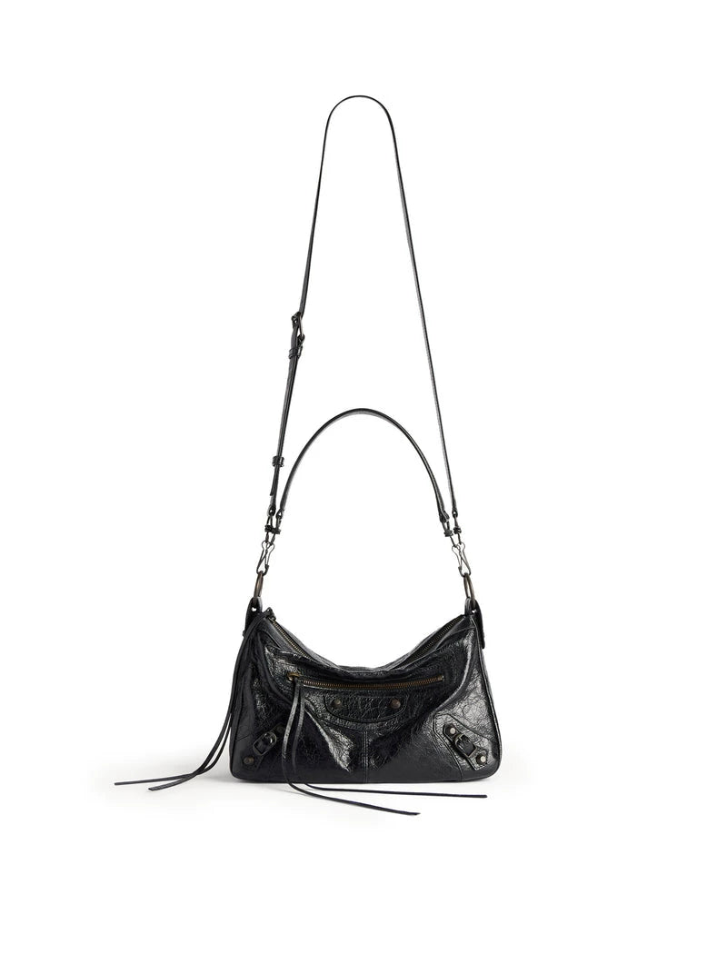 Balenciaga Men's Le City Moto Small Bag in Black