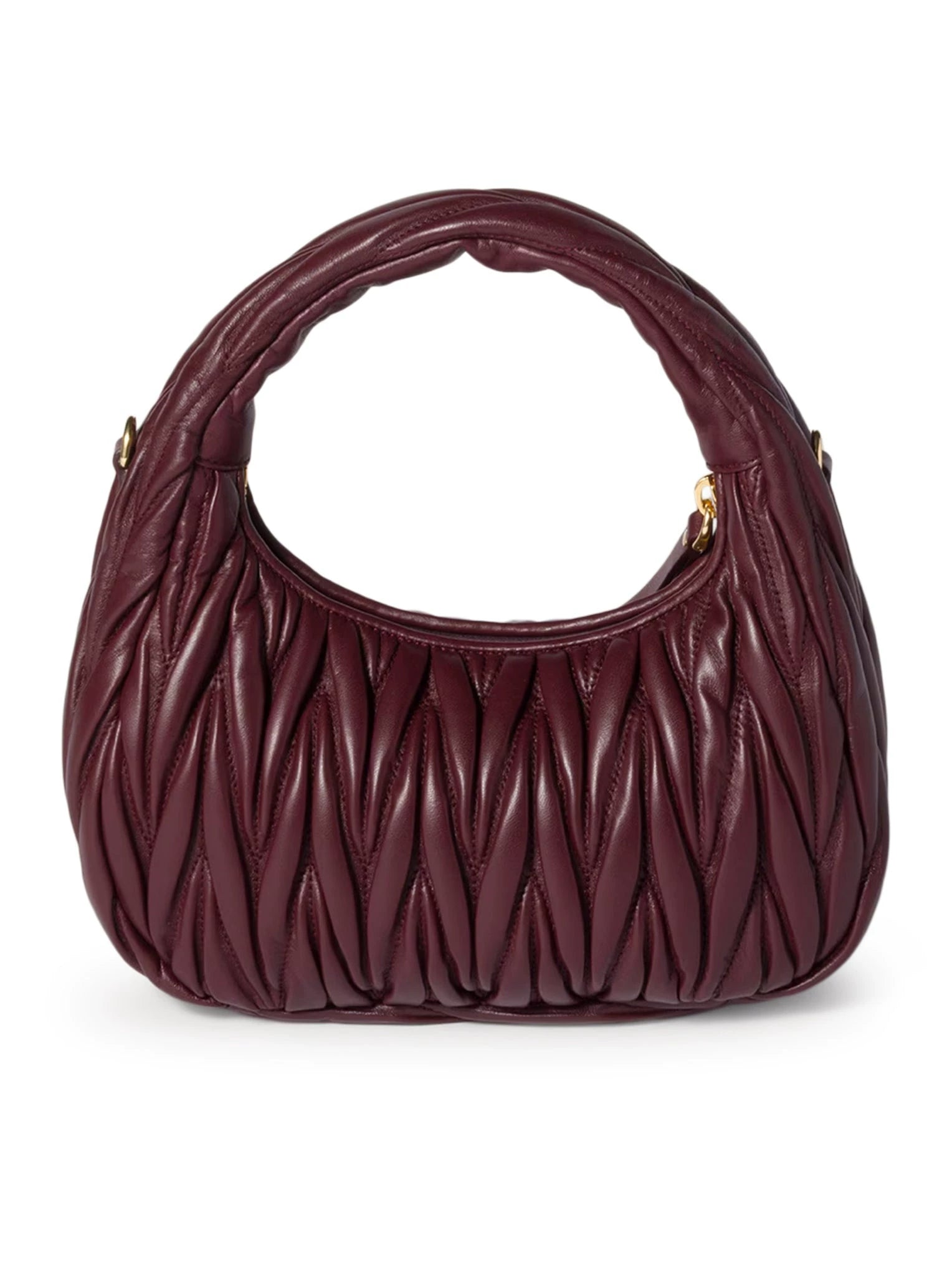 Miu Miu Women's Wander Small Crossbody Bag in Burgundy