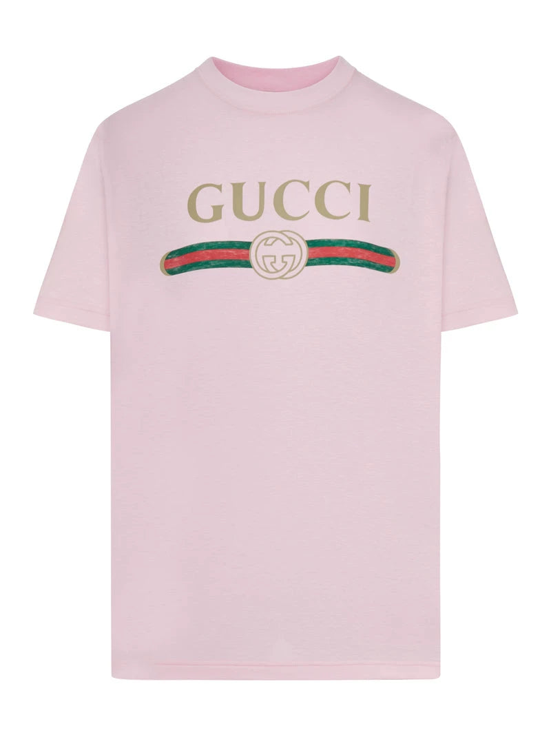 Gucci Women's Logo T-Shirt in Pink