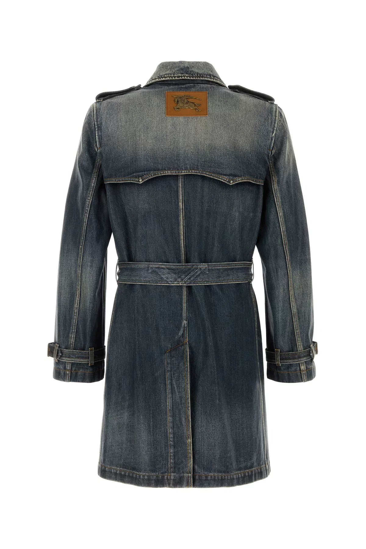 Burberry Men's Trench Coat in Blue