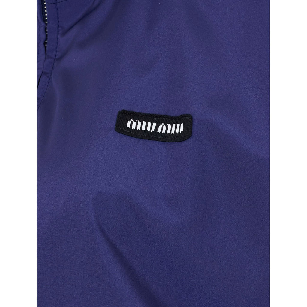 Miu Miu Women's Logo Coat in Blue