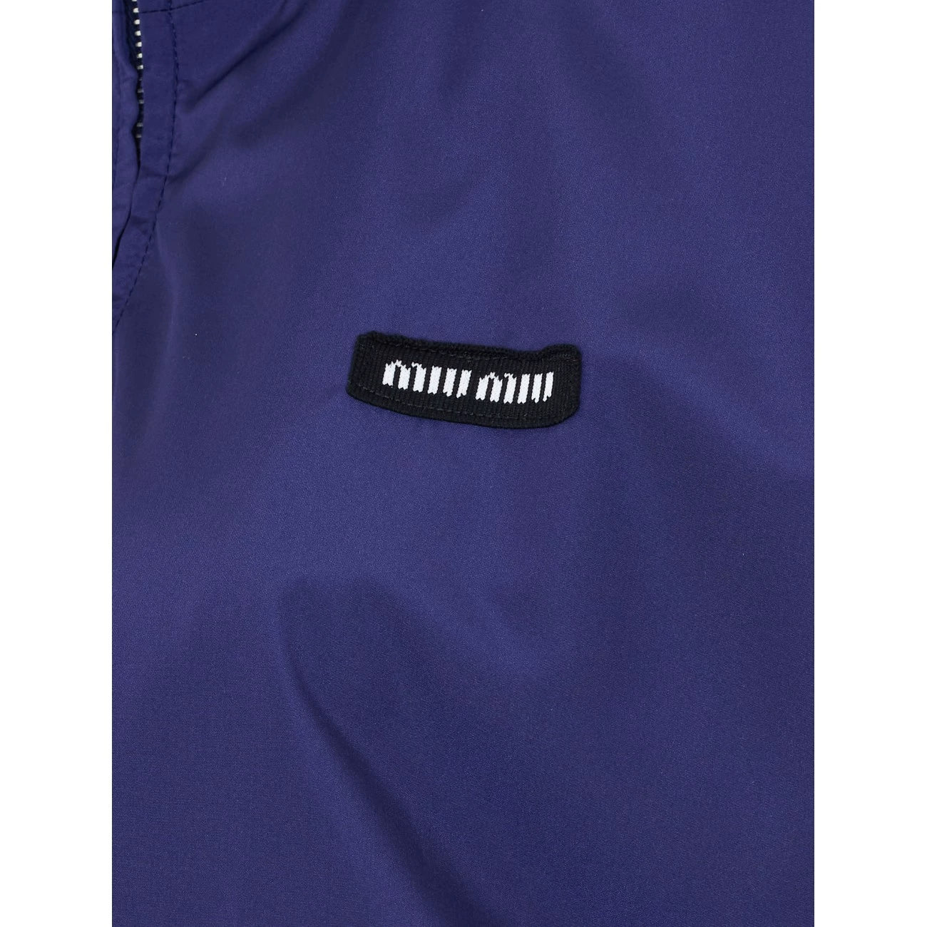 Miu Miu Women's Logo Coat in Blue
