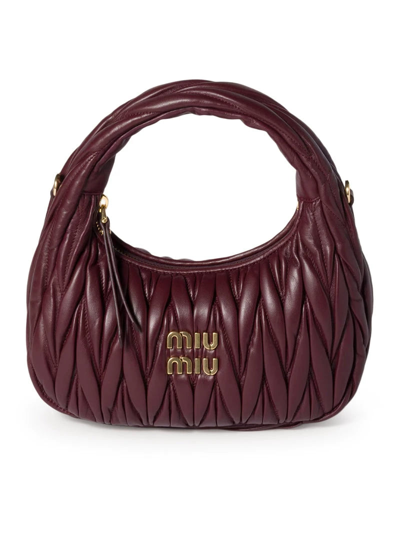 Miu Miu Women's Wander Small Crossbody Bag in Burgundy