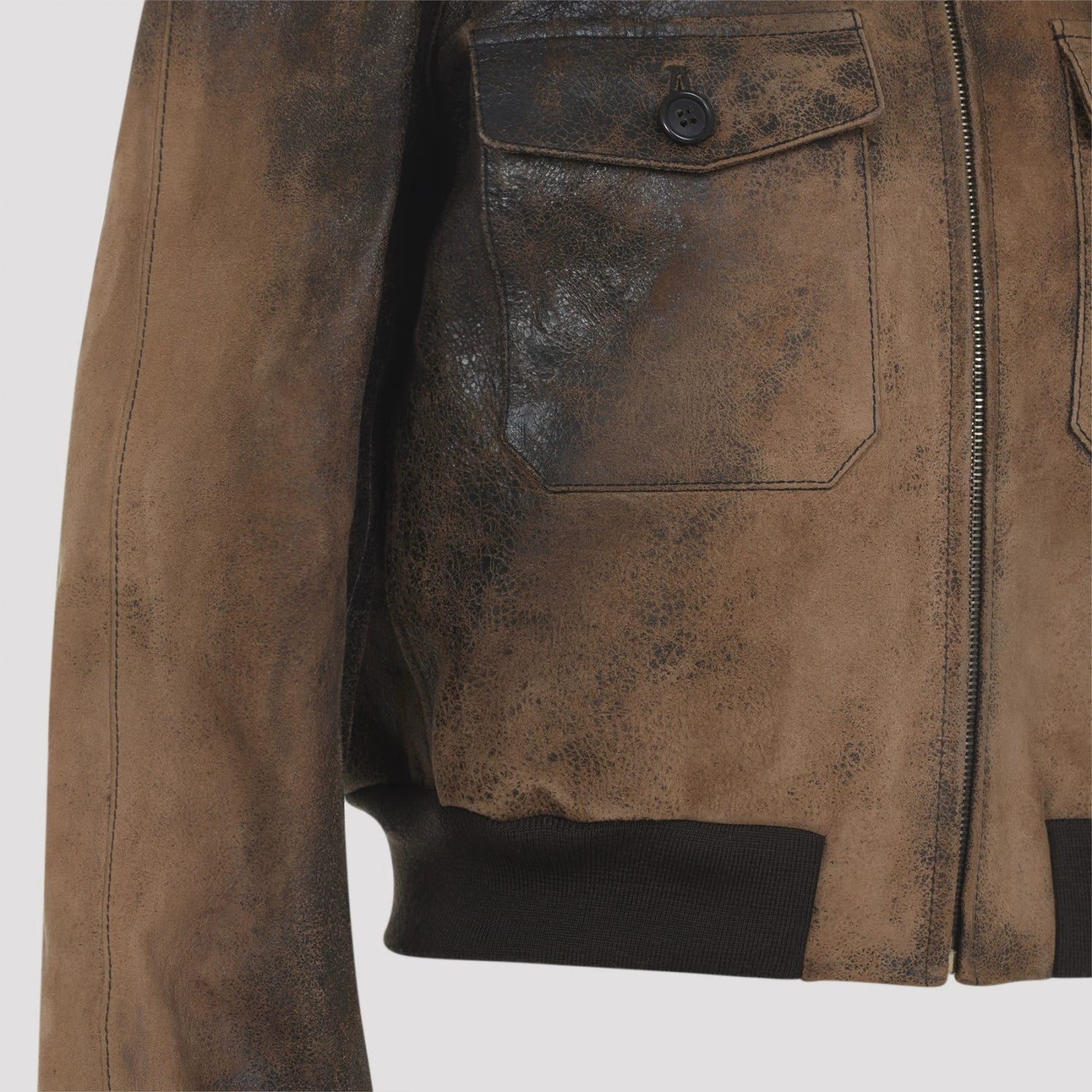 Miu Miu Women's Leather Jacket in Brown