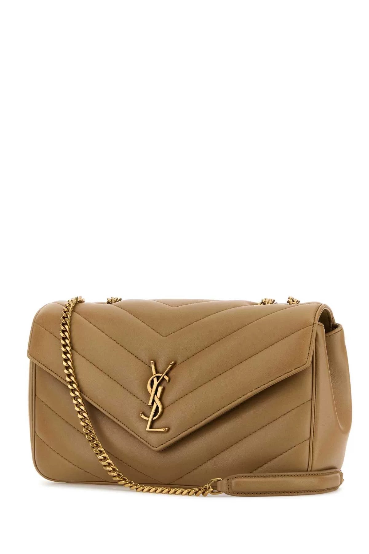 Saint Laurent YSL Loulou Medium Bag in Beige