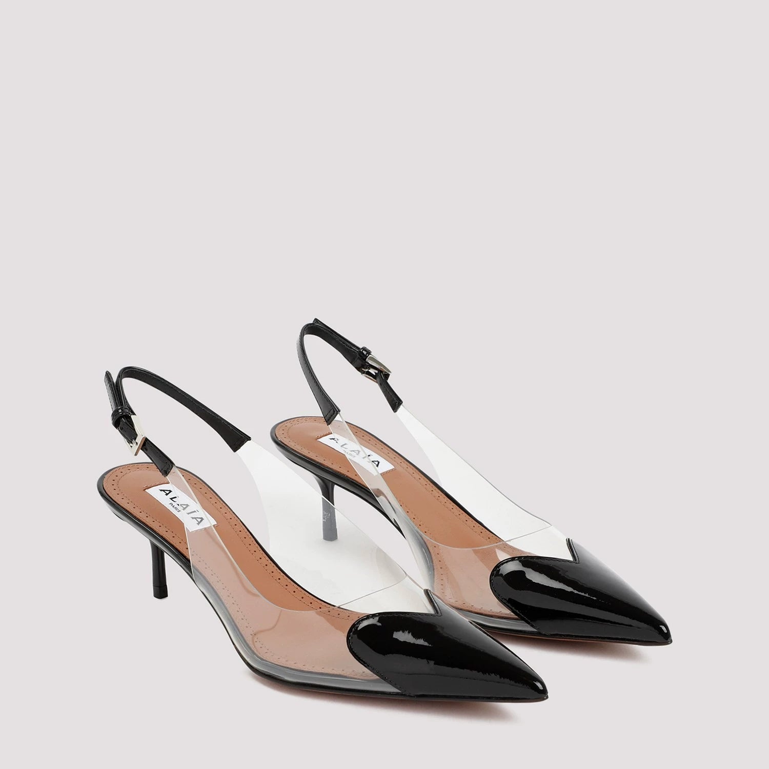 Alaia Slingback Pvc Heels in Black