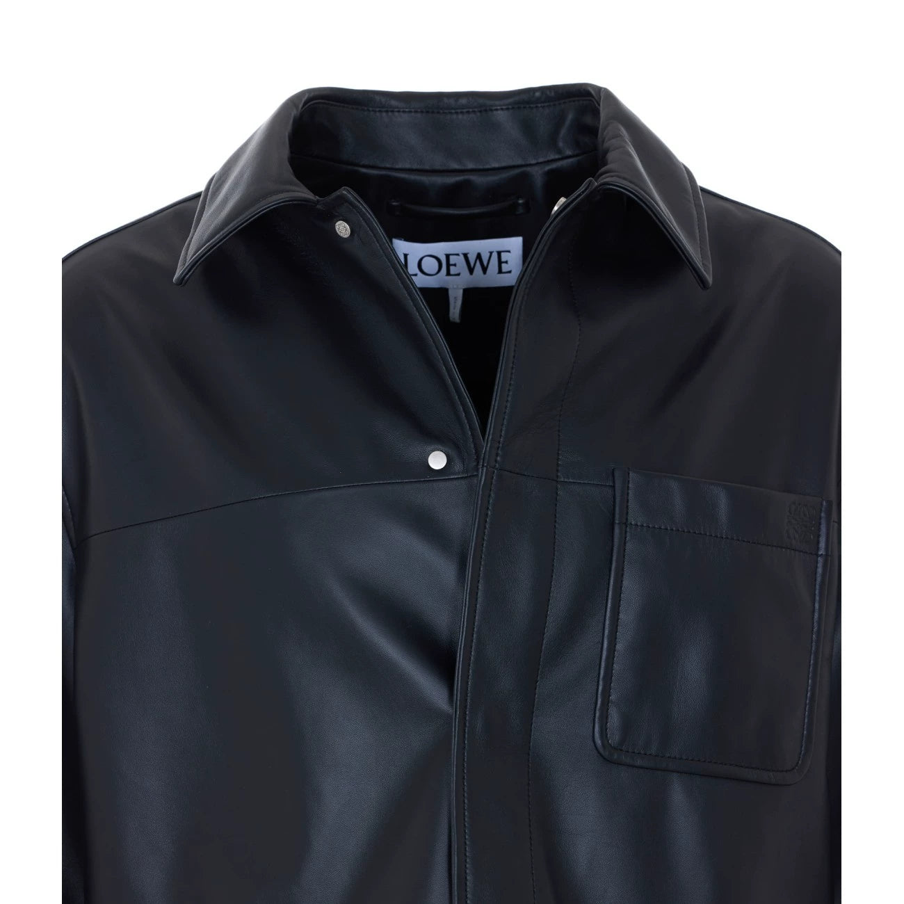 Loewe Men's Anagram Mini Leather Jacket in Black