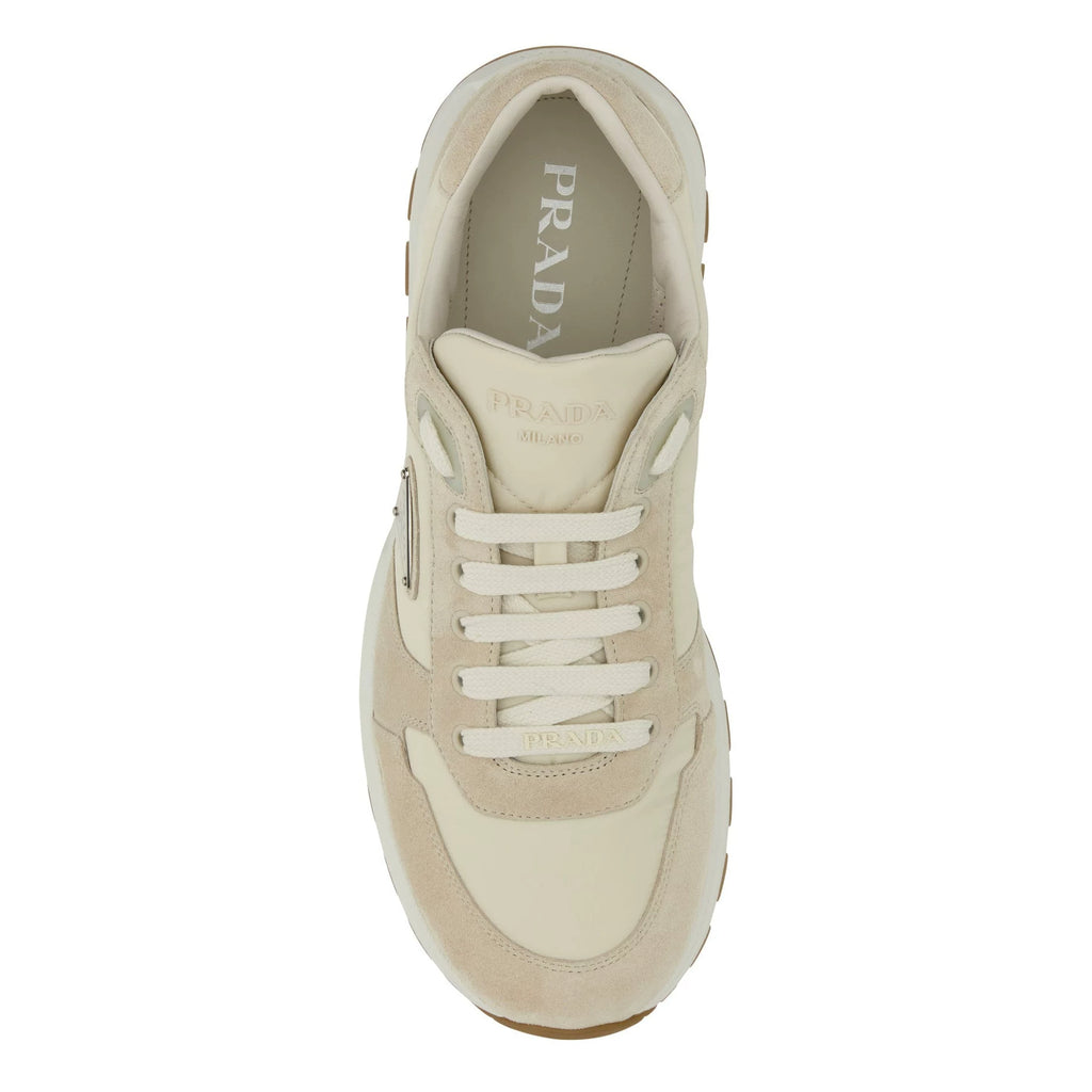 Prada Men's Prax Sneakers in Beige