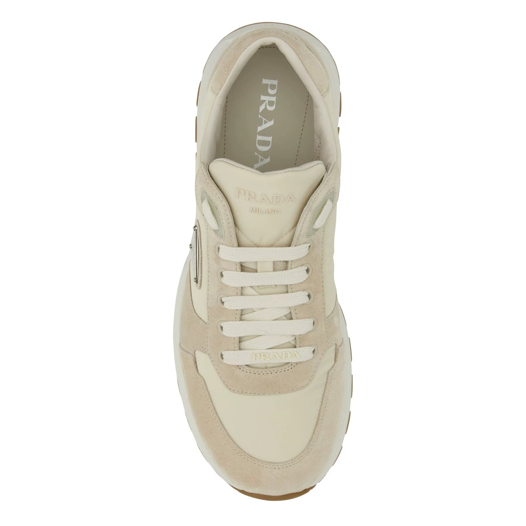 Prada Men's Prax Sneakers in Beige