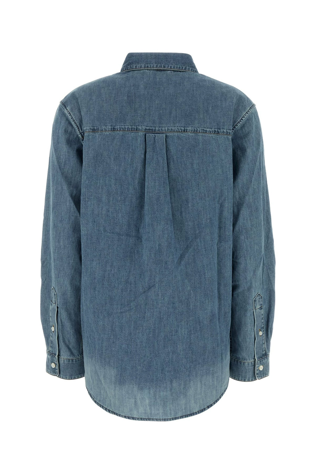 Miu Miu Women's Logo Shirt in Blue