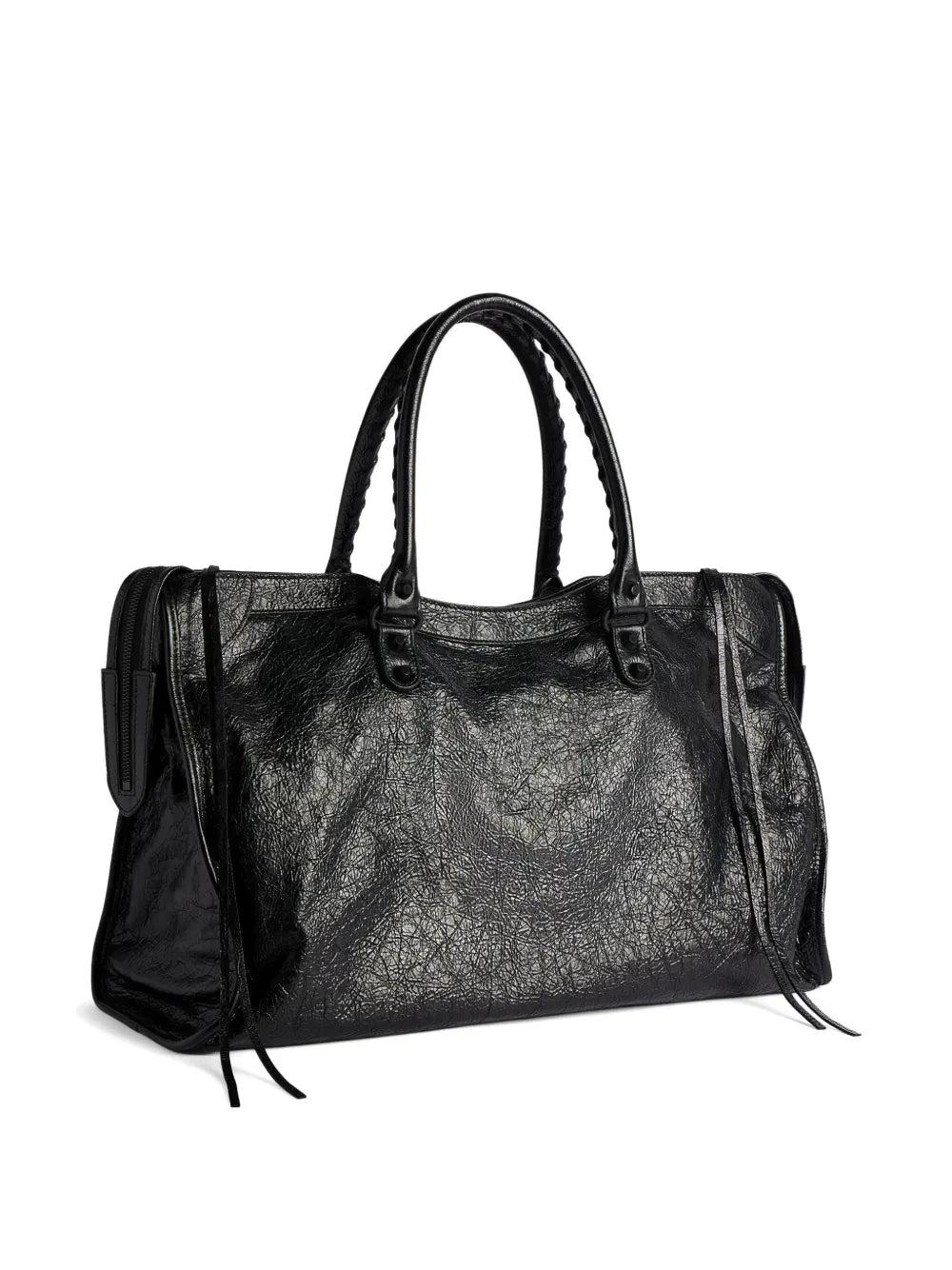 Balenciaga Men's Le City Large Shoulder Bag in Black