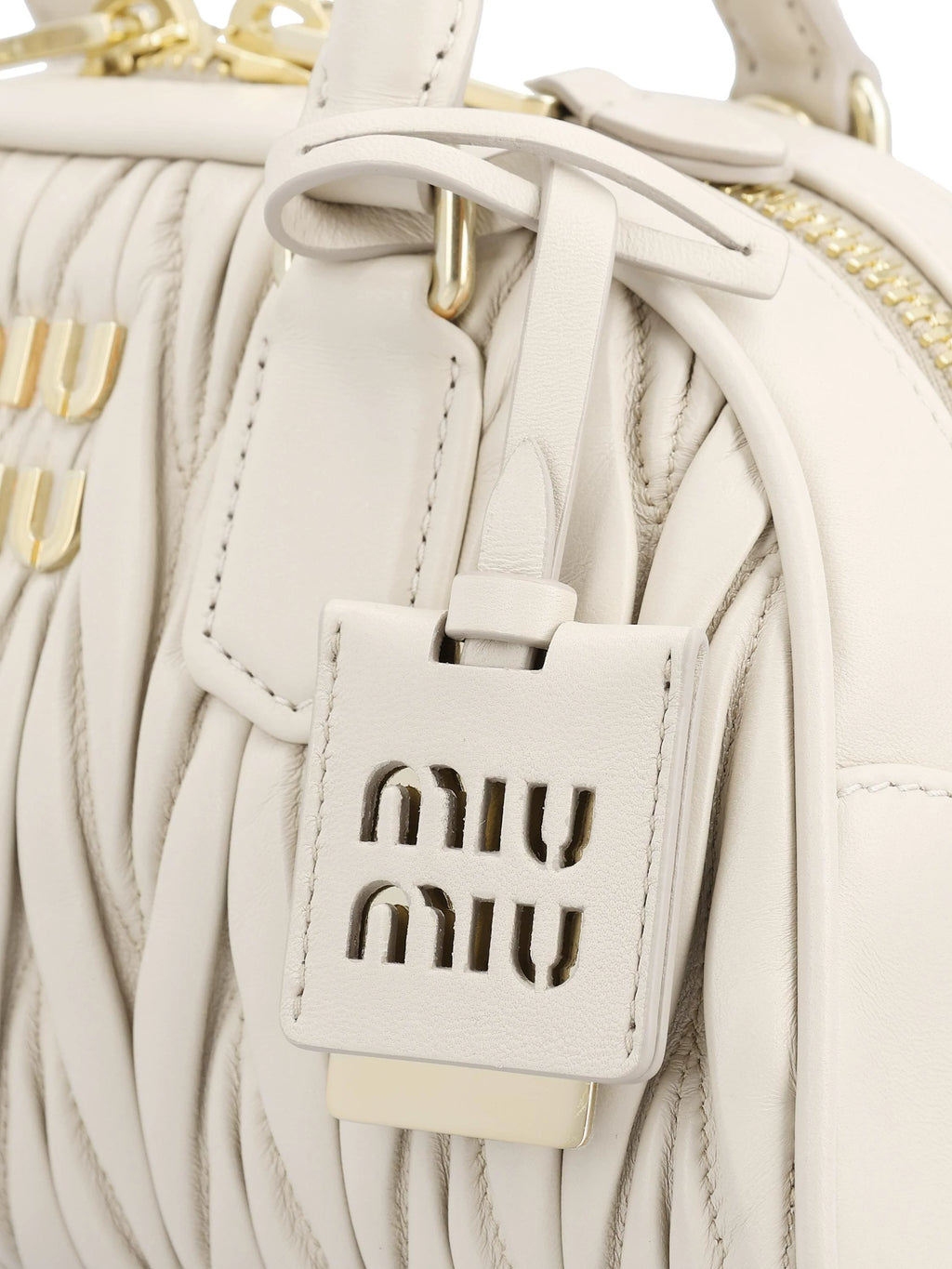 Miu Miu Women's Arcadie Small Shoulder Bag in White