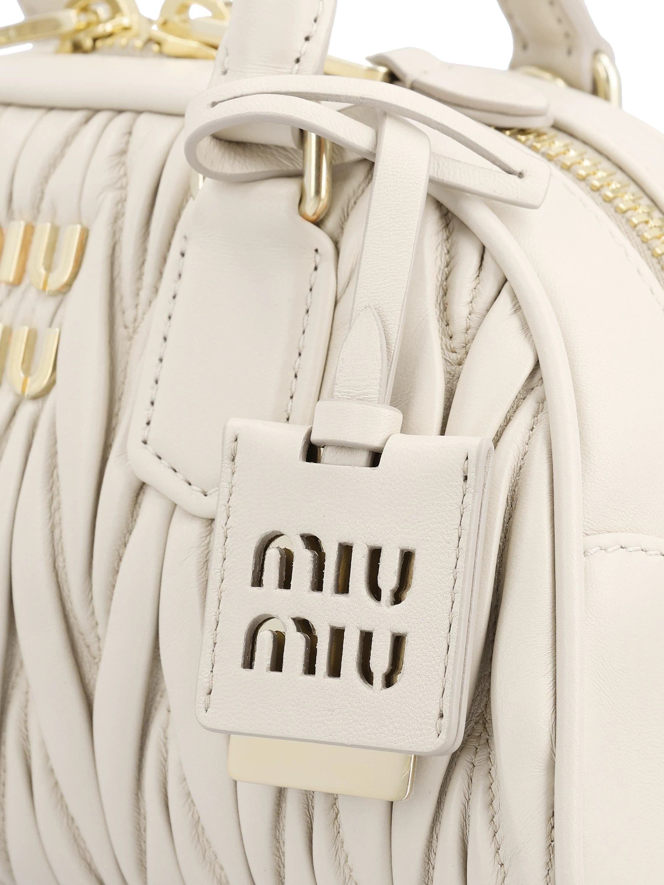 Miu Miu Women's Arcadie Small Shoulder Bag in White