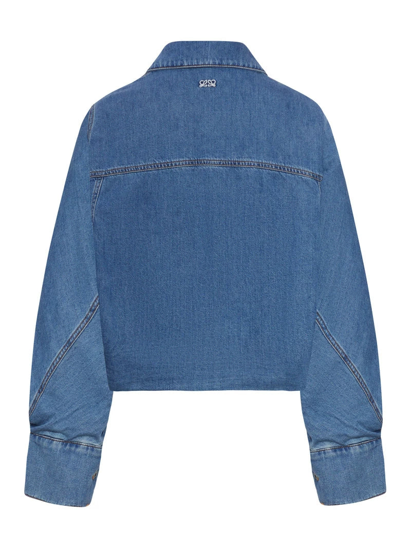 Loewe Women's Logo Coat in Blue