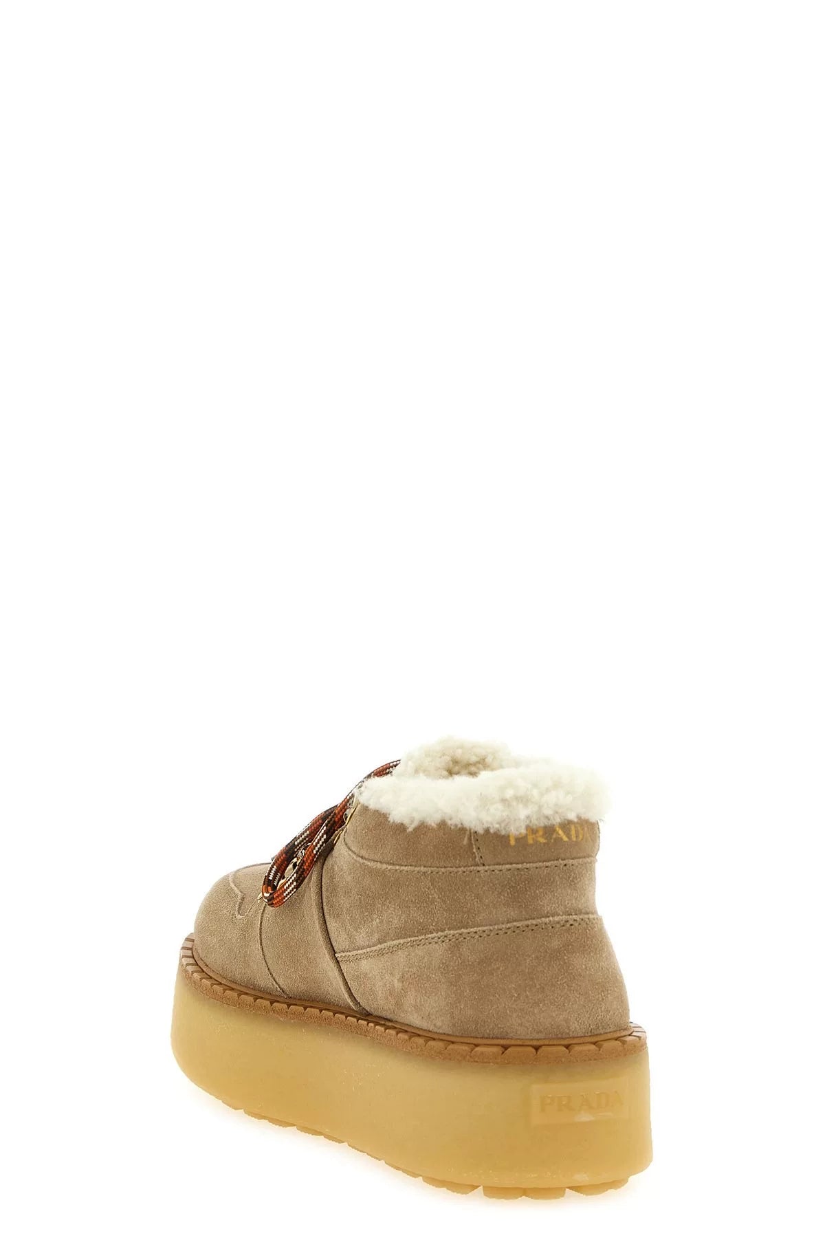 PRADA Women's Suede Ankle Boots in Beige