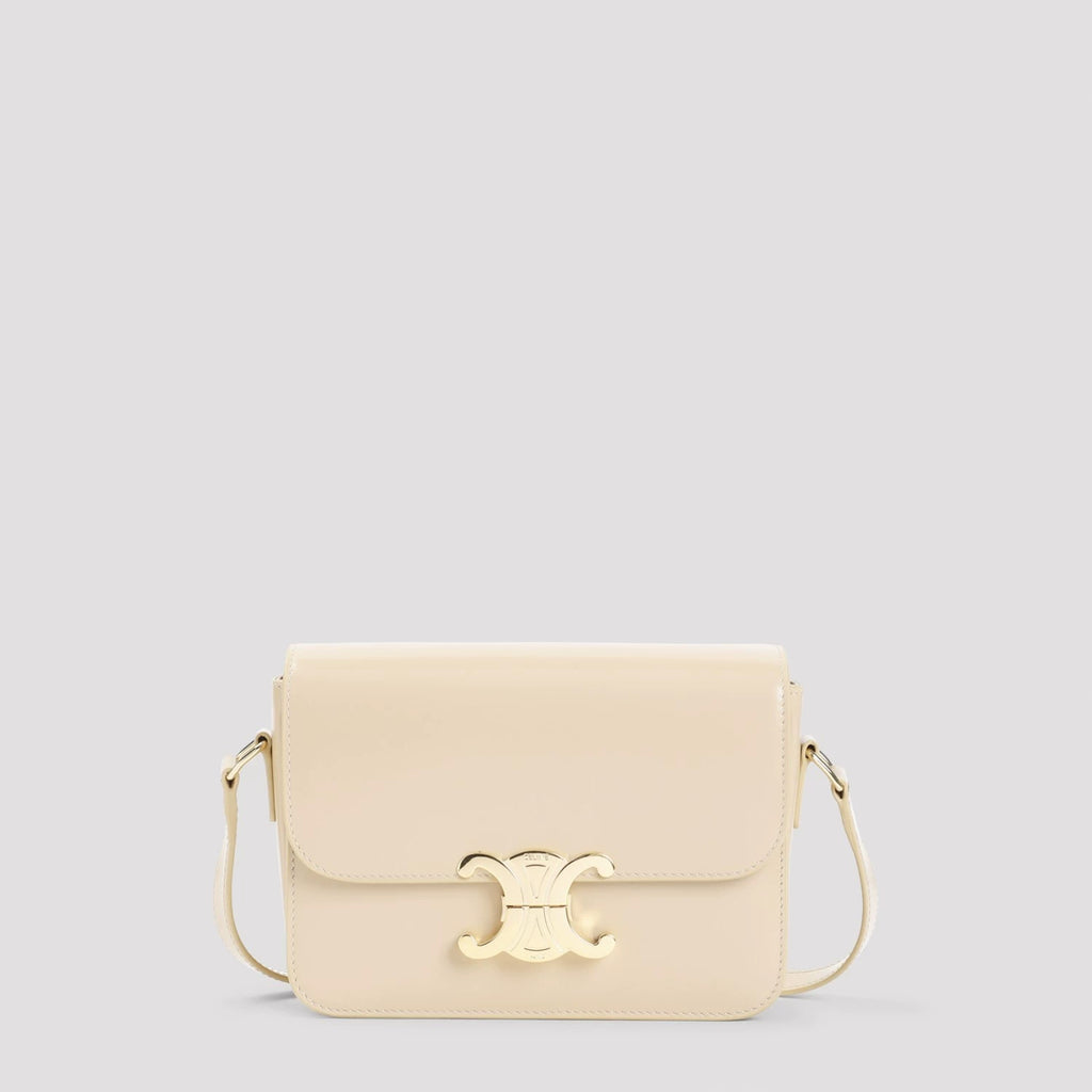 Celine Women's Teen Triomphe Small Shoulder Bag in Beige