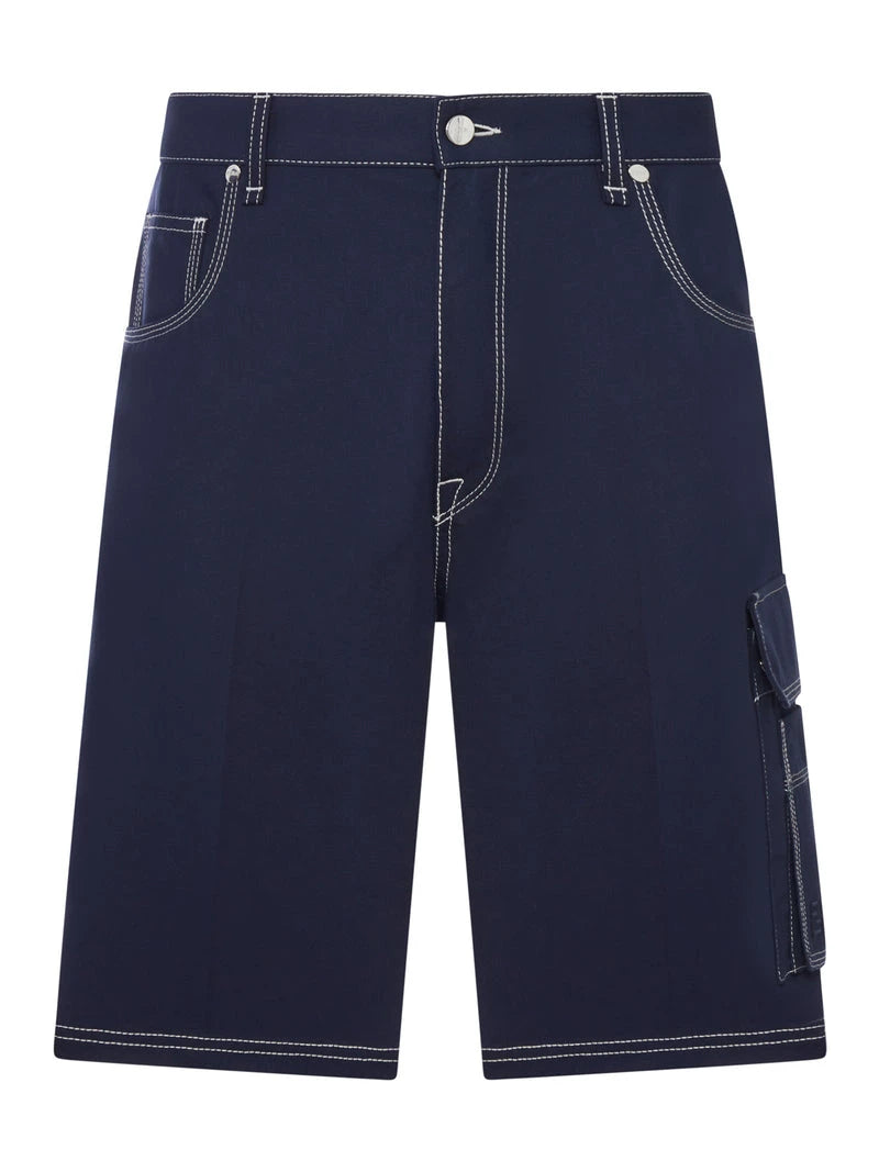 Fendi Men's Ff Logo Shorts in Blue
