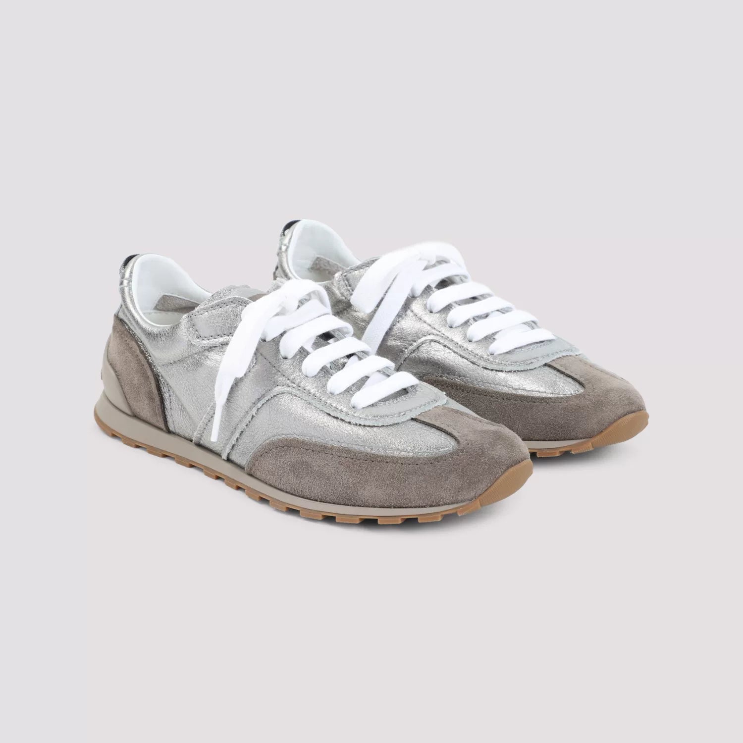 Brunello Cucinelli Women's Sneakers in Silver
