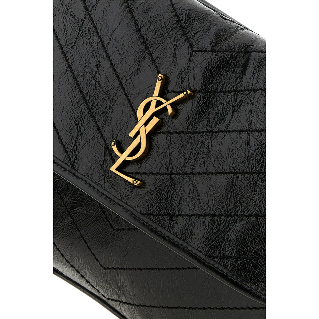 Saint Laurent Women's YSL Niki Tripouch Bag in Black