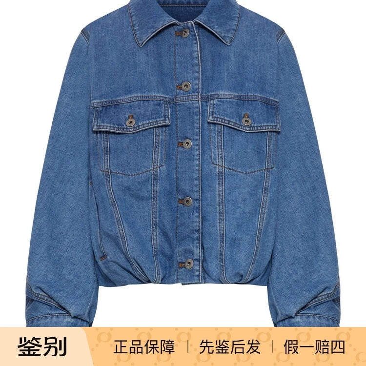 Loewe Women's Logo Coat in Blue