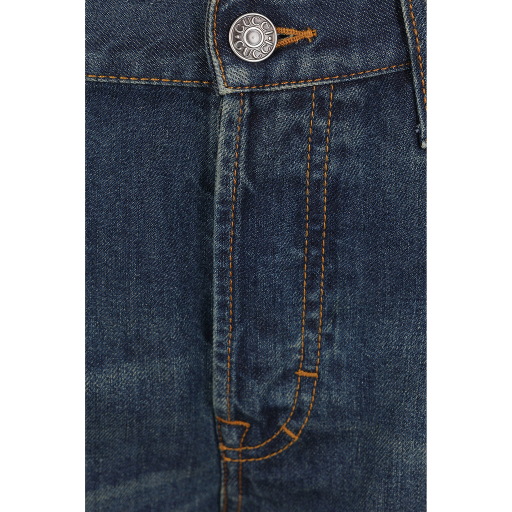 Gucci Women's Horsebit Jeans in Blue