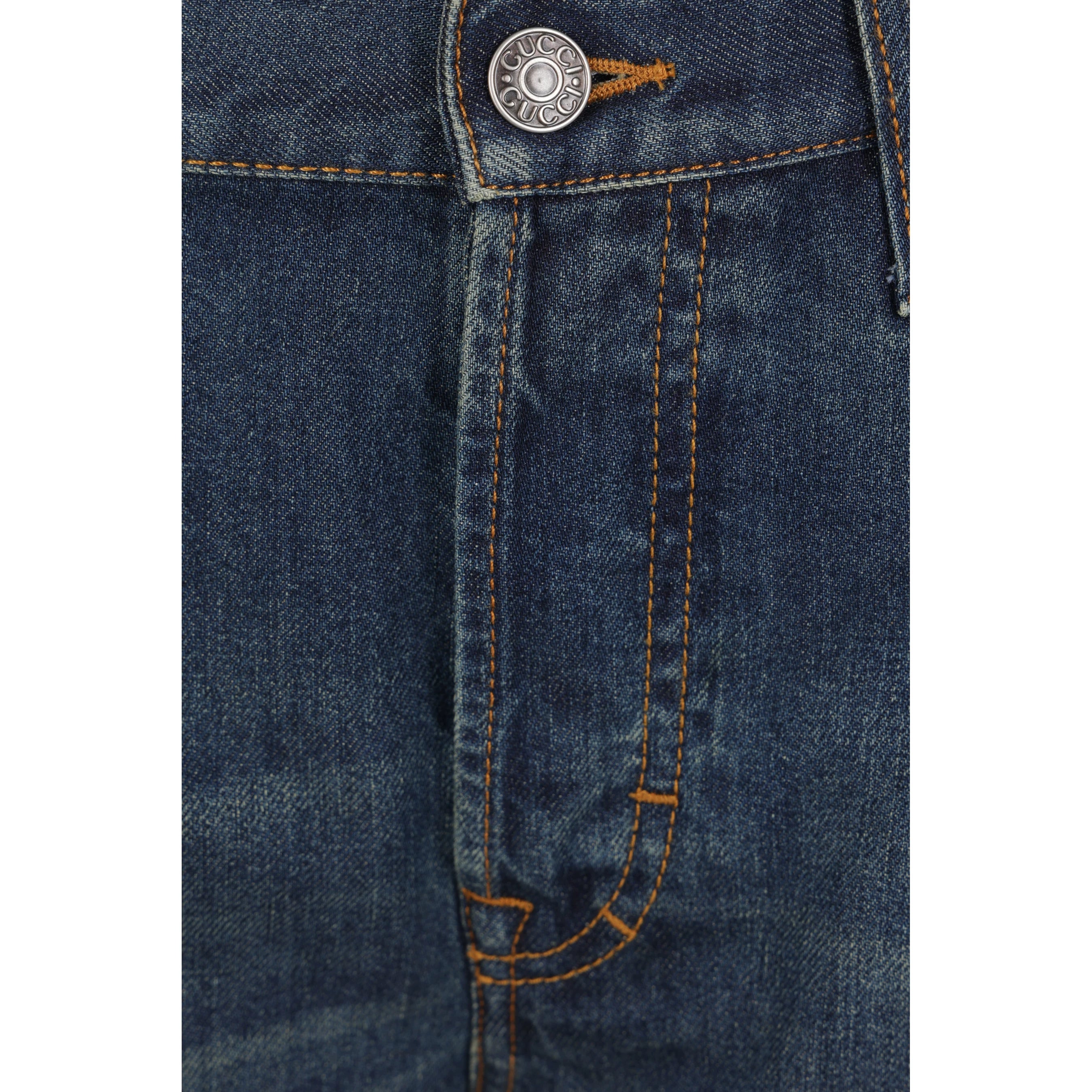 Gucci Women's Horsebit Jeans in Blue