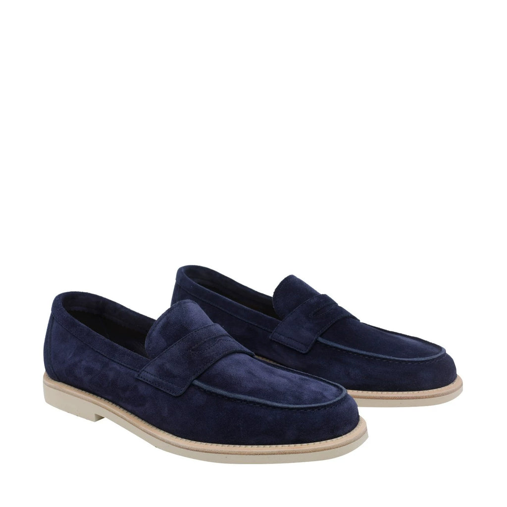 Brunello Cucinelli Men's Loafers in Blue
