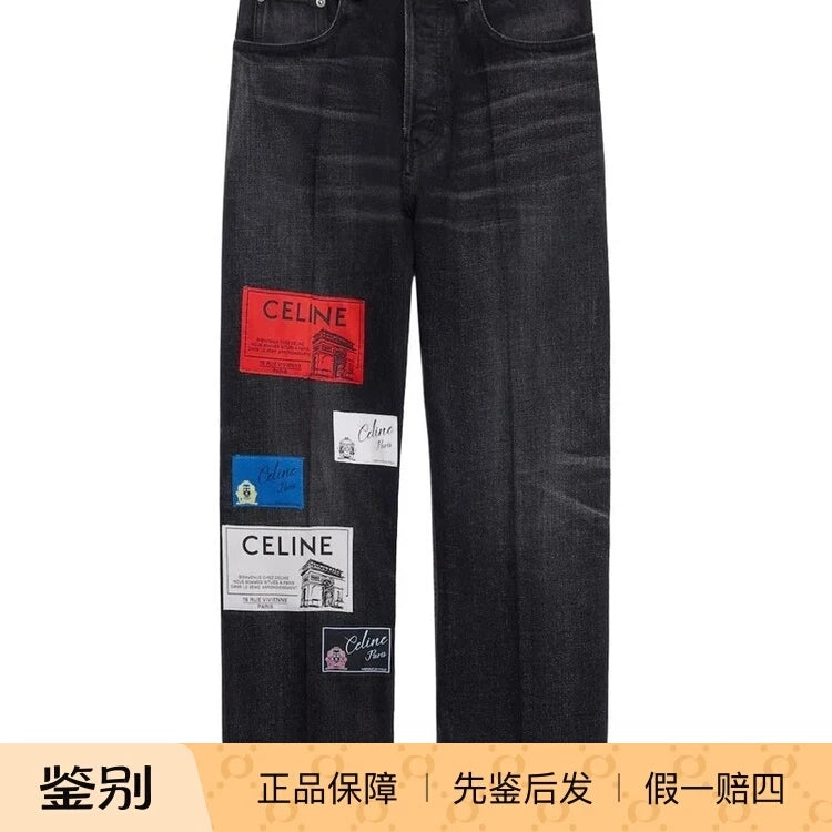 Celine Men's Boyfriend 001 Jeans in Black