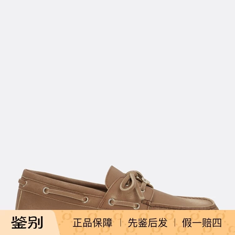 Gucci Women's GG Logo Loafers in Beige