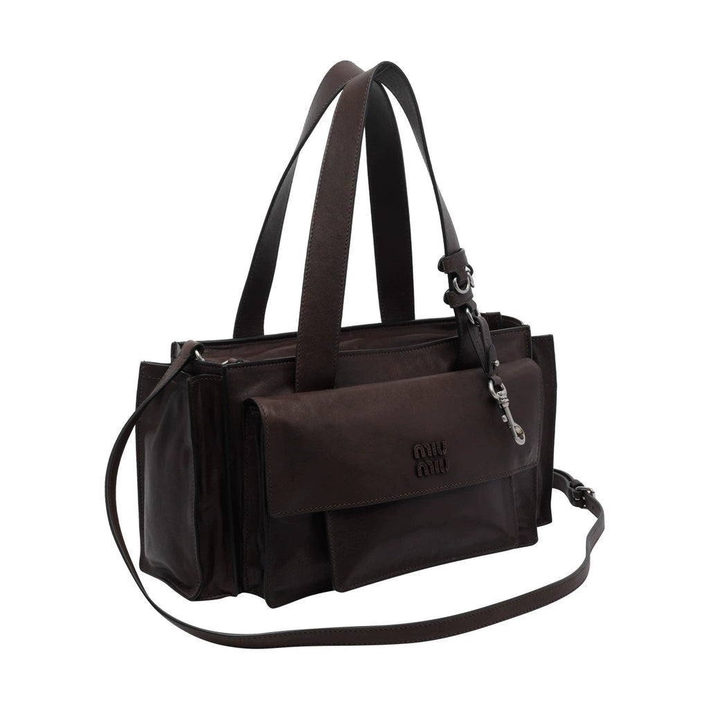 Miu Miu Utilitaire Small Shoulder Bag in Brown