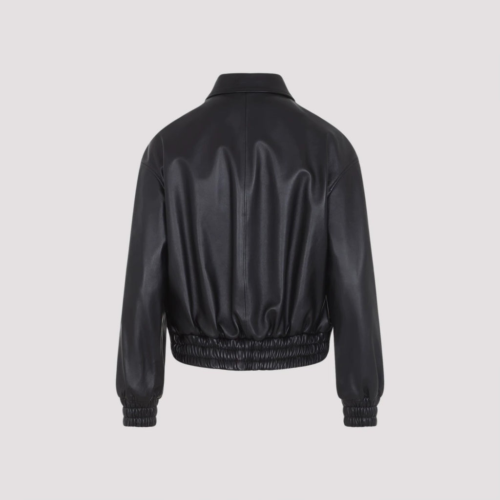 Celine Women's Leather Jacket in Black