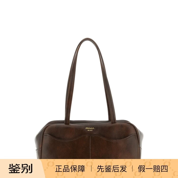 Prada Women's Carry Large Handbag in Brown