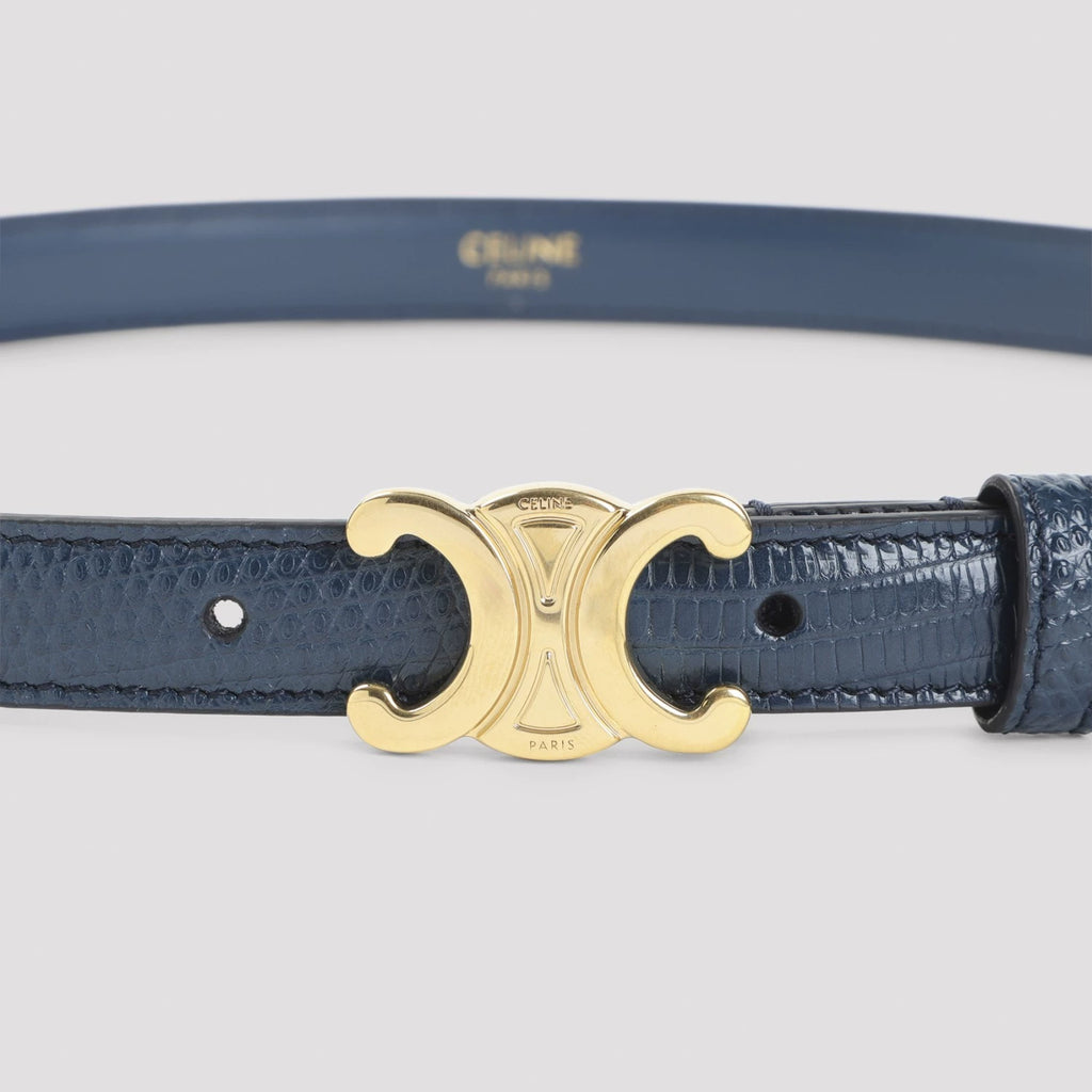 Celine Women's Triomphe Belt in Blue