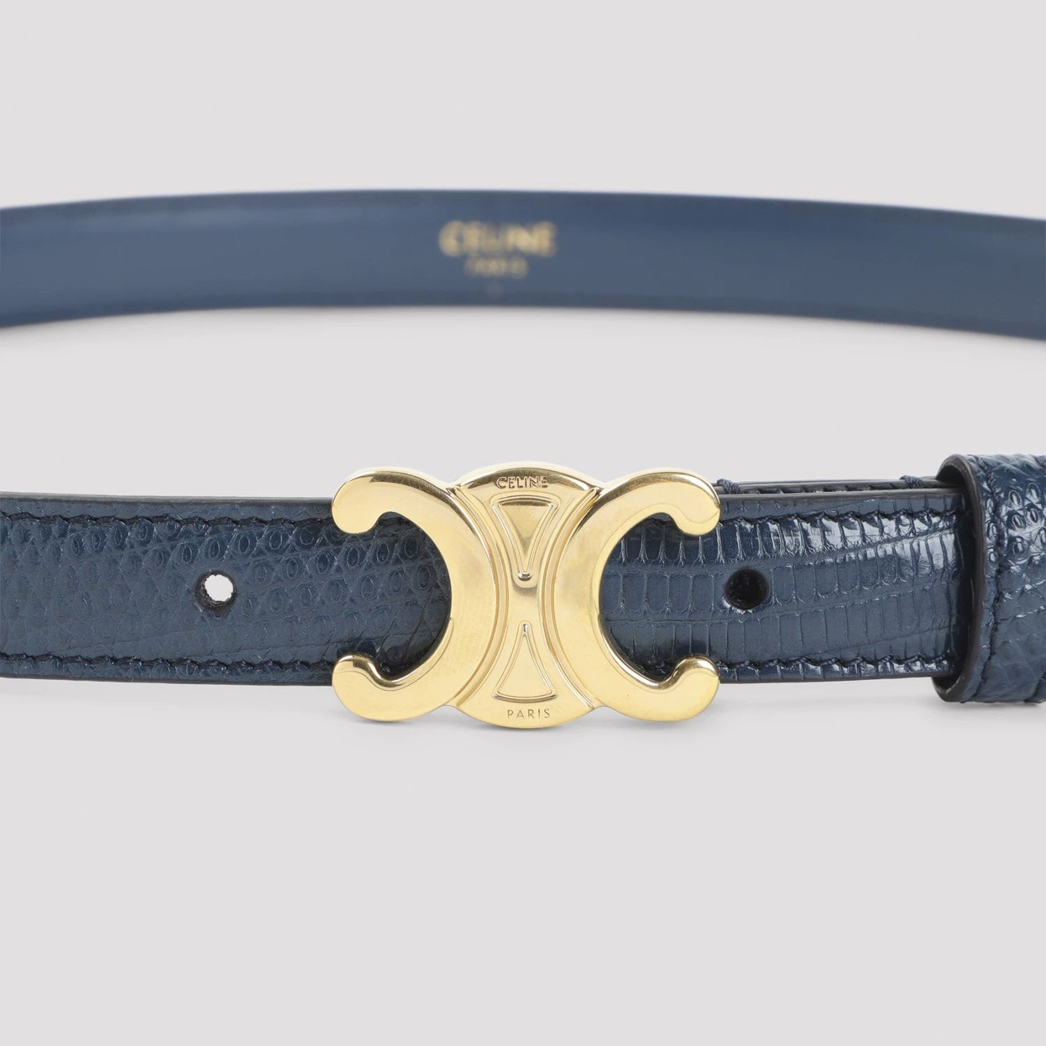 Celine Women's Triomphe Belt in Blue