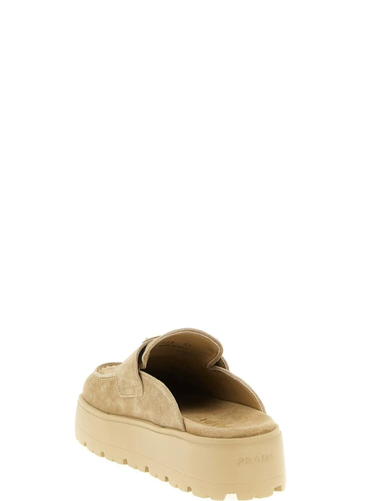 Prada Women's Slippers in Beige